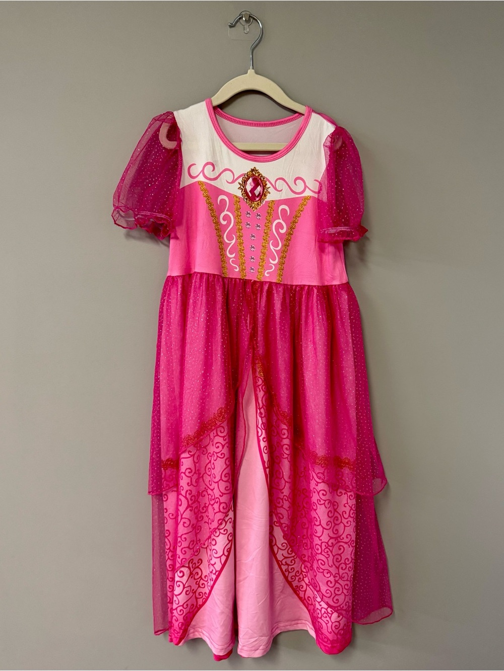 Girls' Sparkle Hot Pink Princess Costume Dress